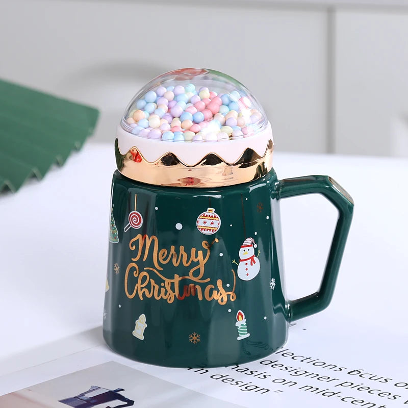Santa Spoon Mug Set (Lid + Spoon)