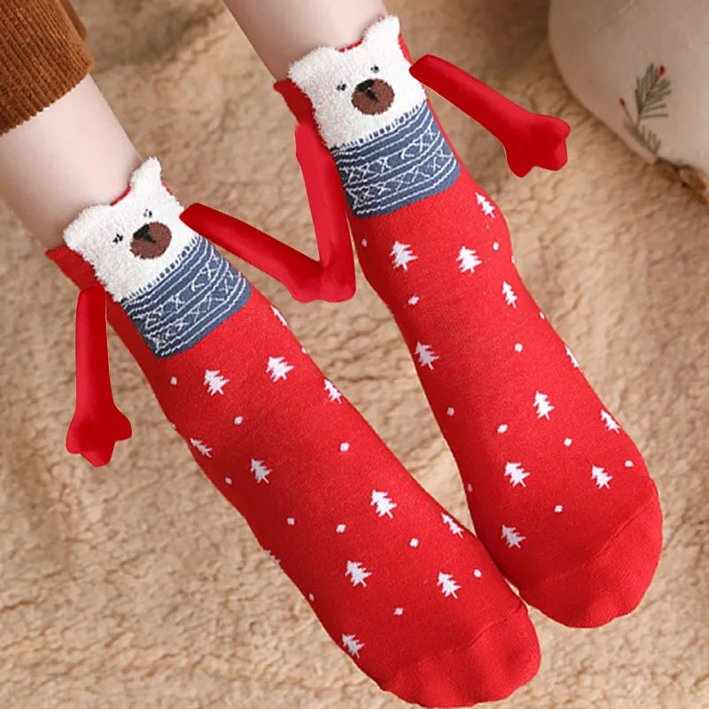 Magnetic Couple Christmas Socks