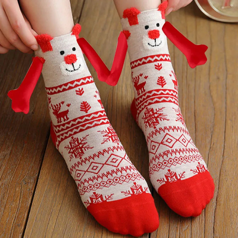 Magnetic Couple Christmas Socks
