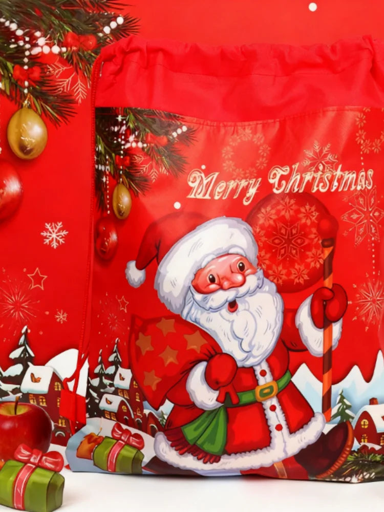 Santa Christmas Drawstring Bag – 2 Pack