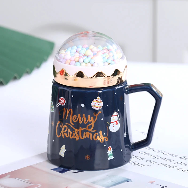 Santa Spoon Mug Set (Lid + Spoon)