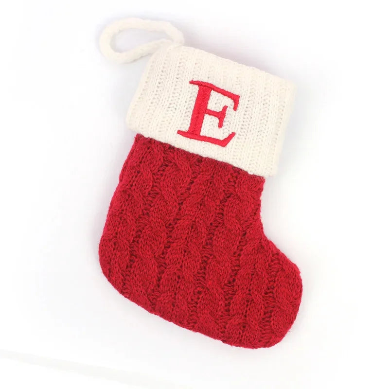 Snowflake Letter Cozy Socks