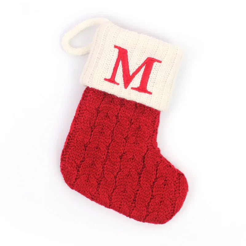 Snowflake Letter Cozy Socks