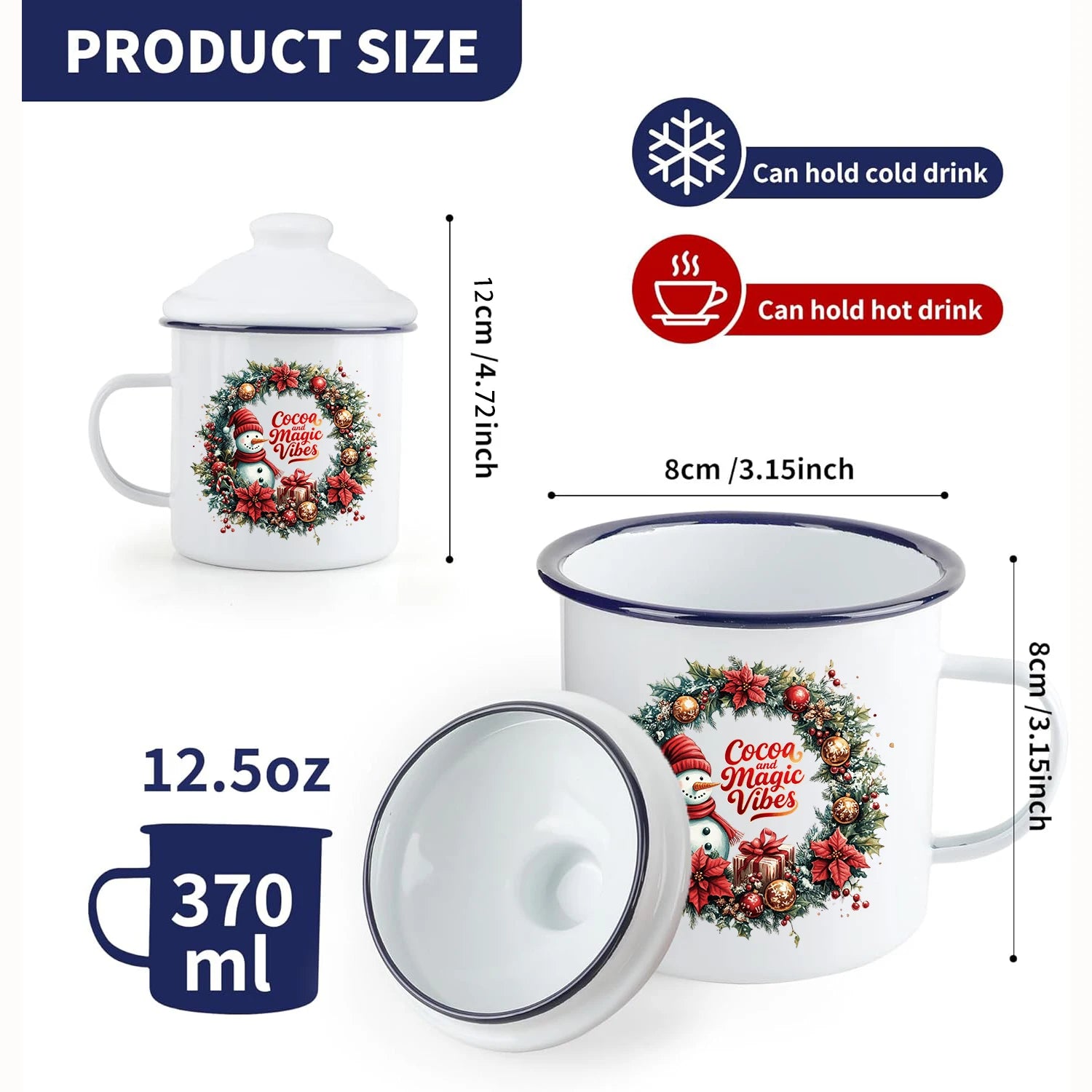 Jolly Santa Enamel Mug