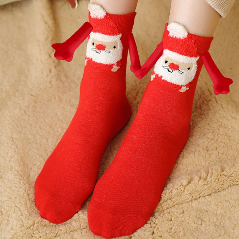 Magnetic Couple Christmas Socks