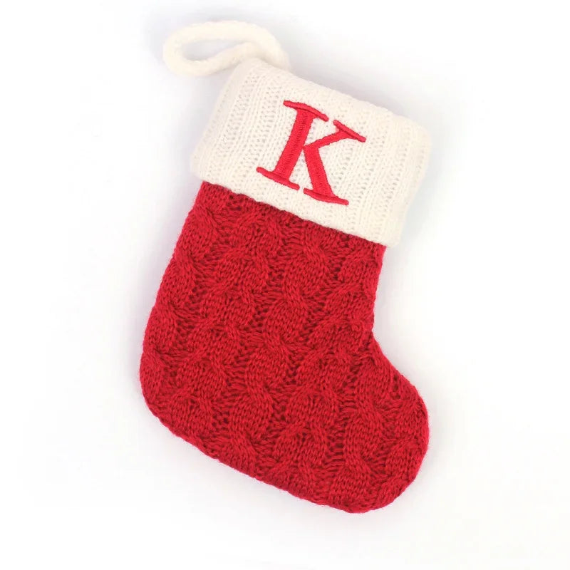 Snowflake Letter Cozy Socks