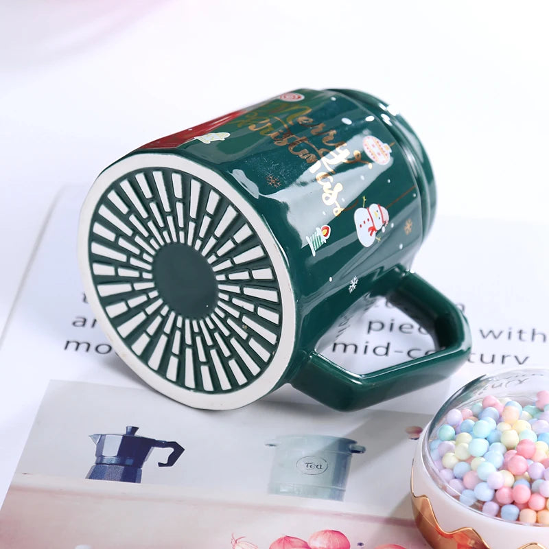 Santa Spoon Mug Set (Lid + Spoon)