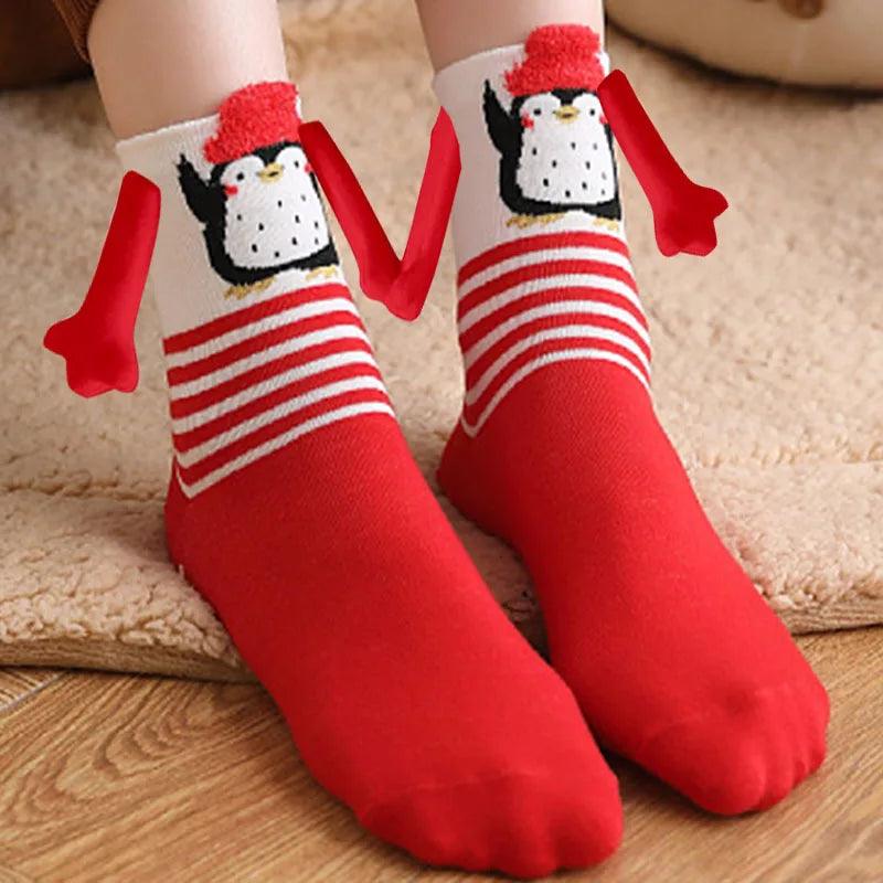 Magnetic Couple Christmas Socks