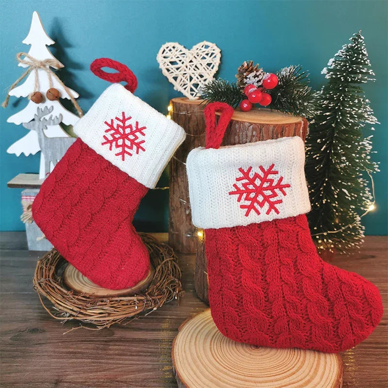 Snowflake Letter Cozy Socks