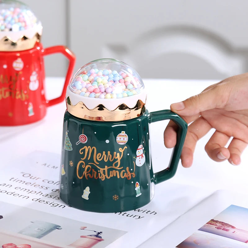 Santa Spoon Mug Set (Lid + Spoon)