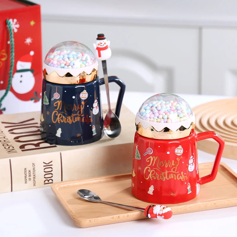 Santa Spoon Mug Set (Lid + Spoon)