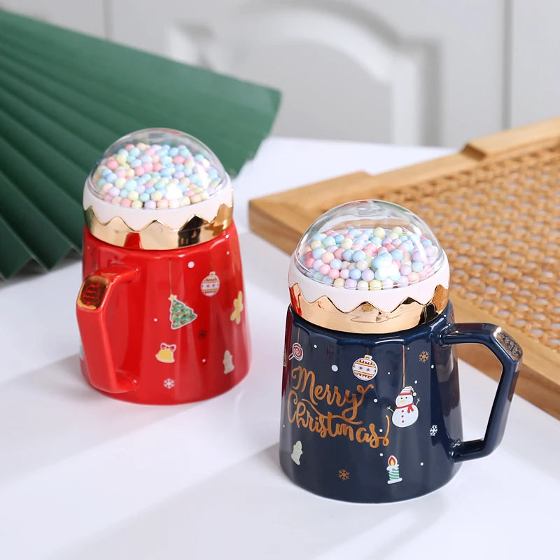 Santa Spoon Mug Set (Lid + Spoon)