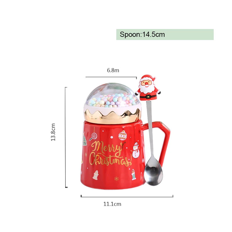 Santa Spoon Mug Set (Lid + Spoon)