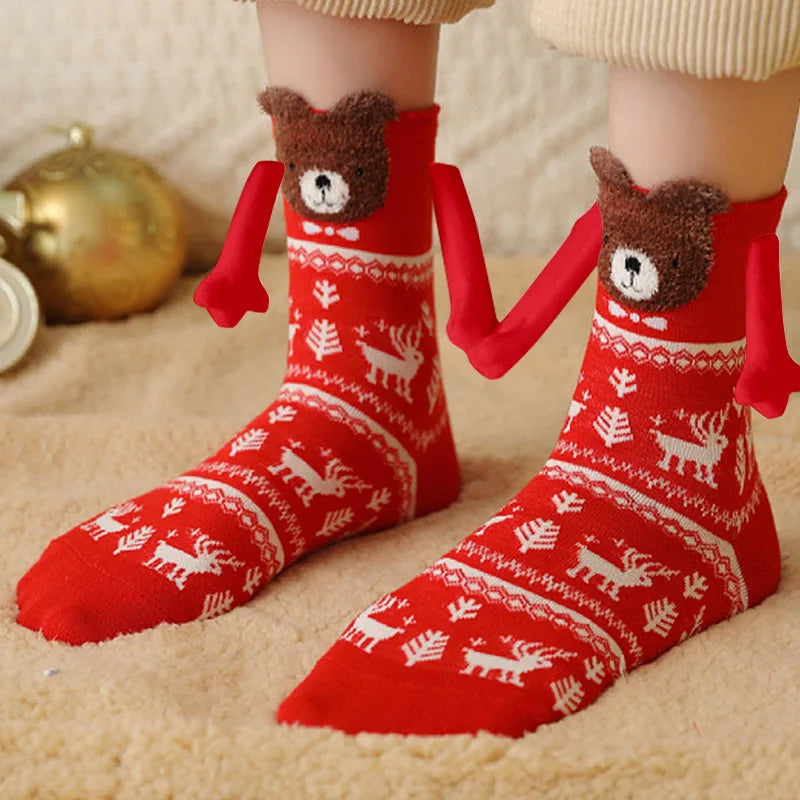 Magnetic Couple Christmas Socks