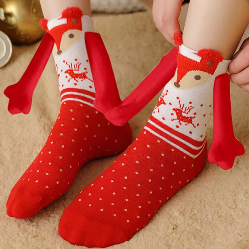 Magnetic Couple Christmas Socks