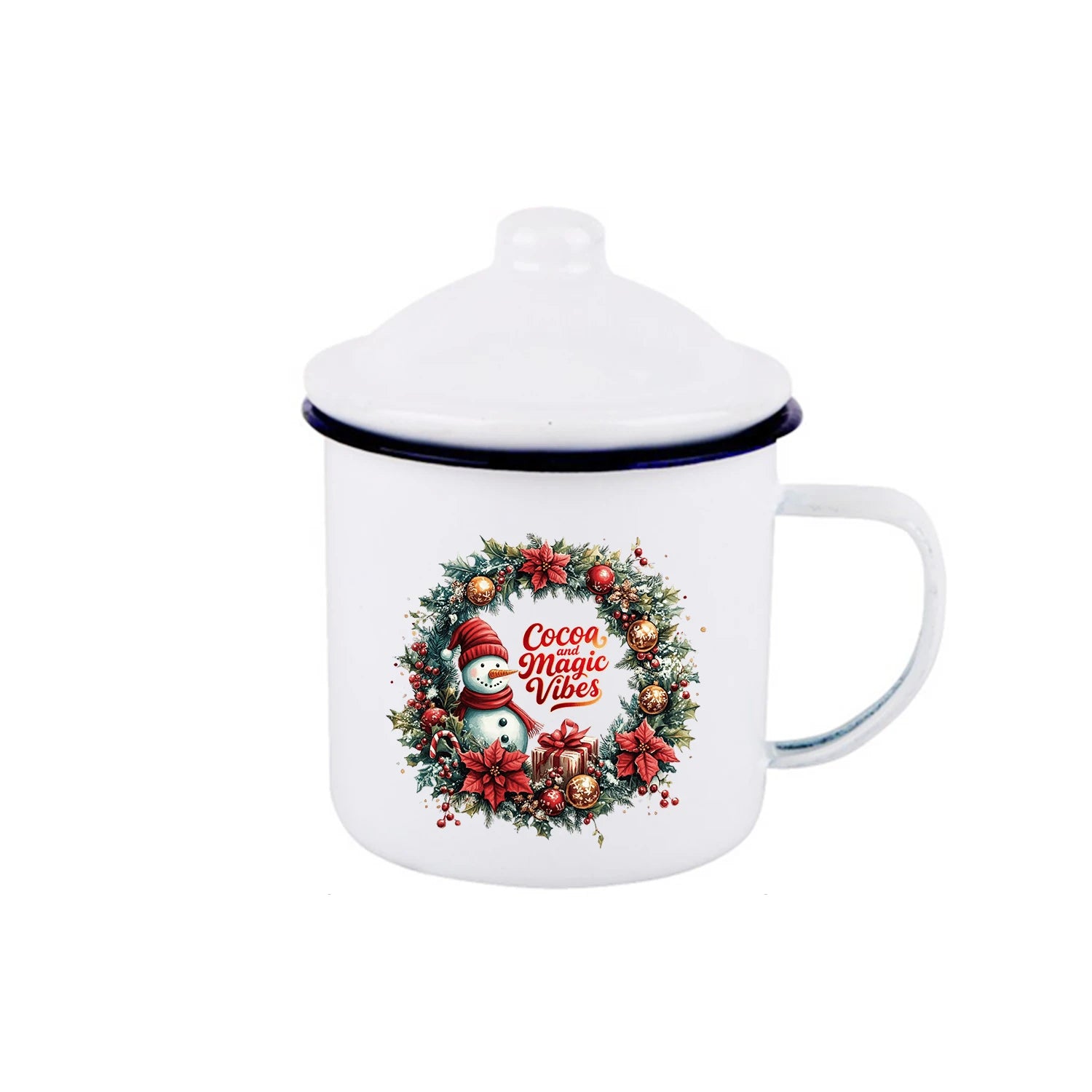 Jolly Santa Enamel Mug
