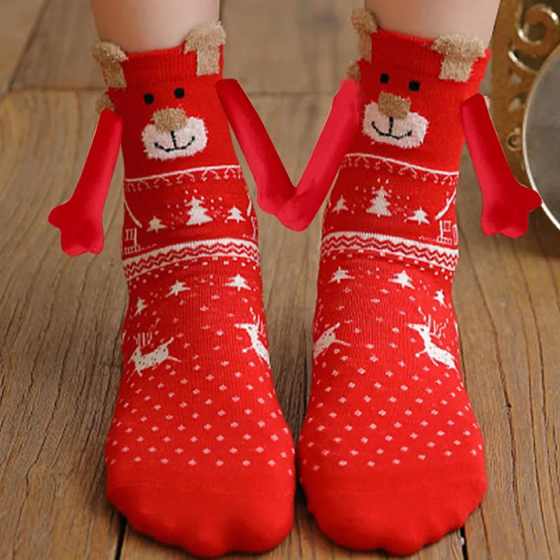 Magnetic Couple Christmas Socks