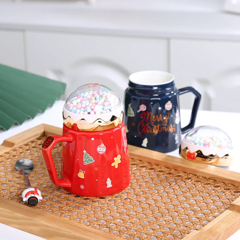 Santa Spoon Mug Set (Lid + Spoon)