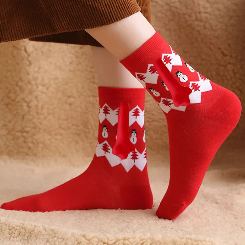 Magnetic Couple Christmas Socks