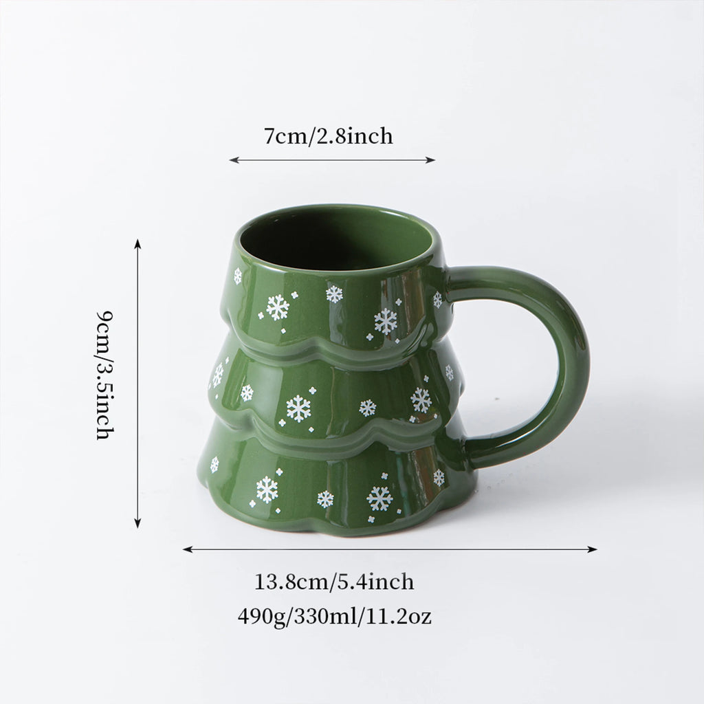 Christmas Tree Sculpted Mug