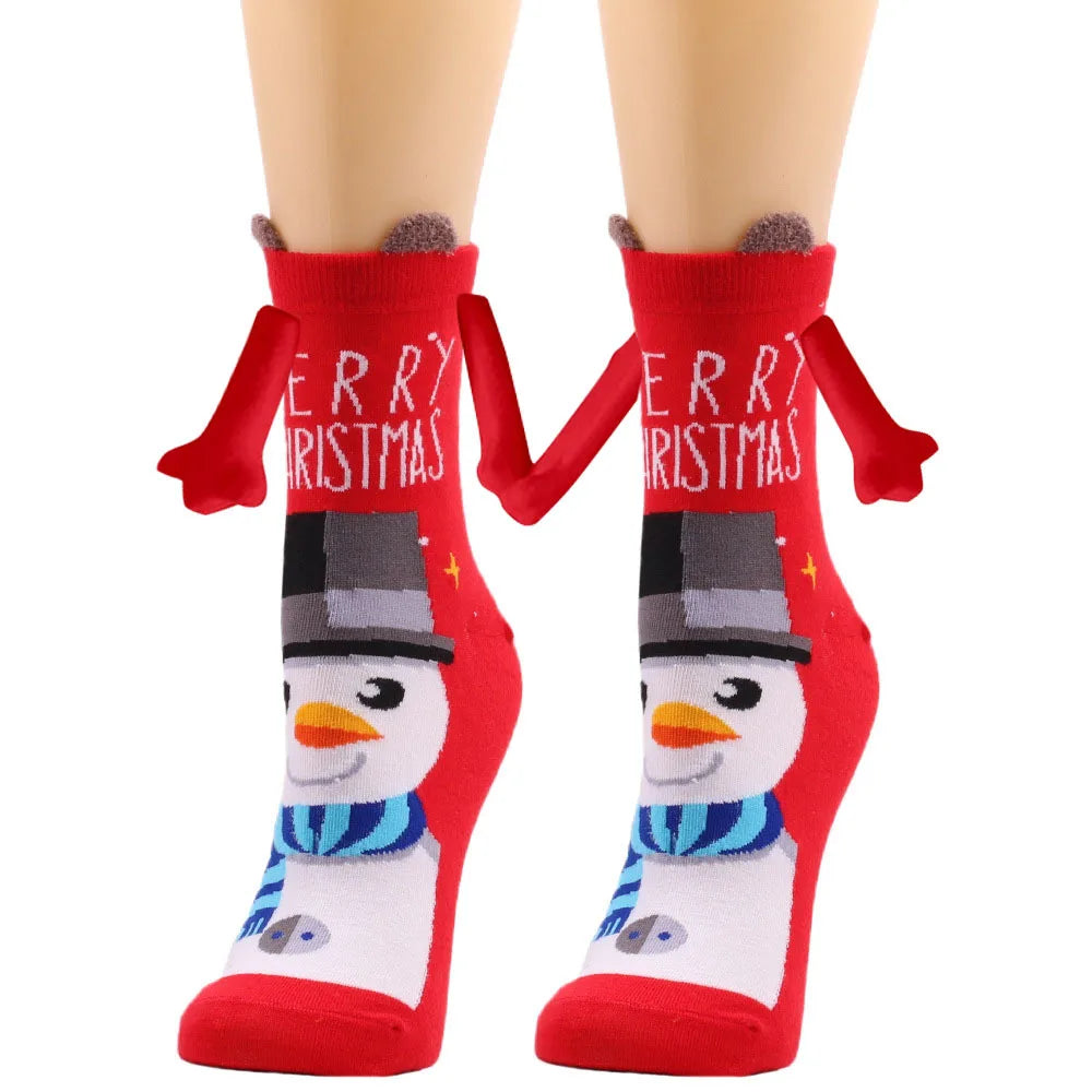 Magnetic Couple Christmas Socks
