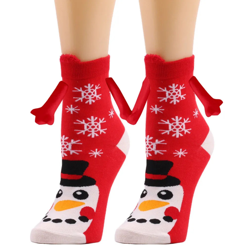 Magnetic Couple Christmas Socks