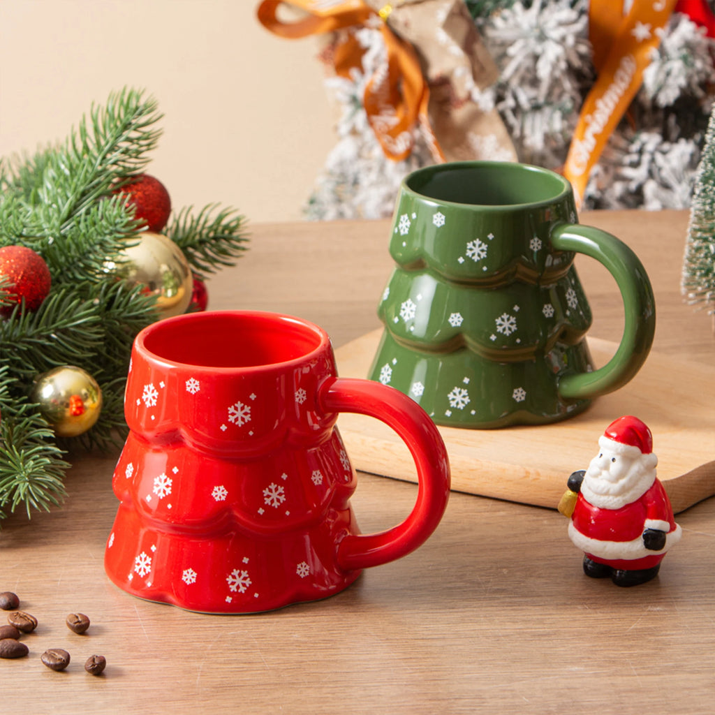 Christmas Tree Sculpted Mug