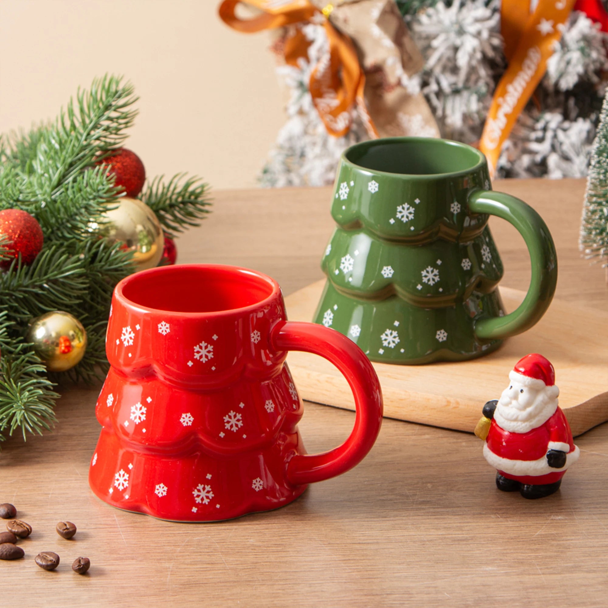 Christmas Tree Sculpted Mug
