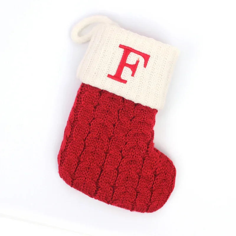 Snowflake Letter Cozy Socks