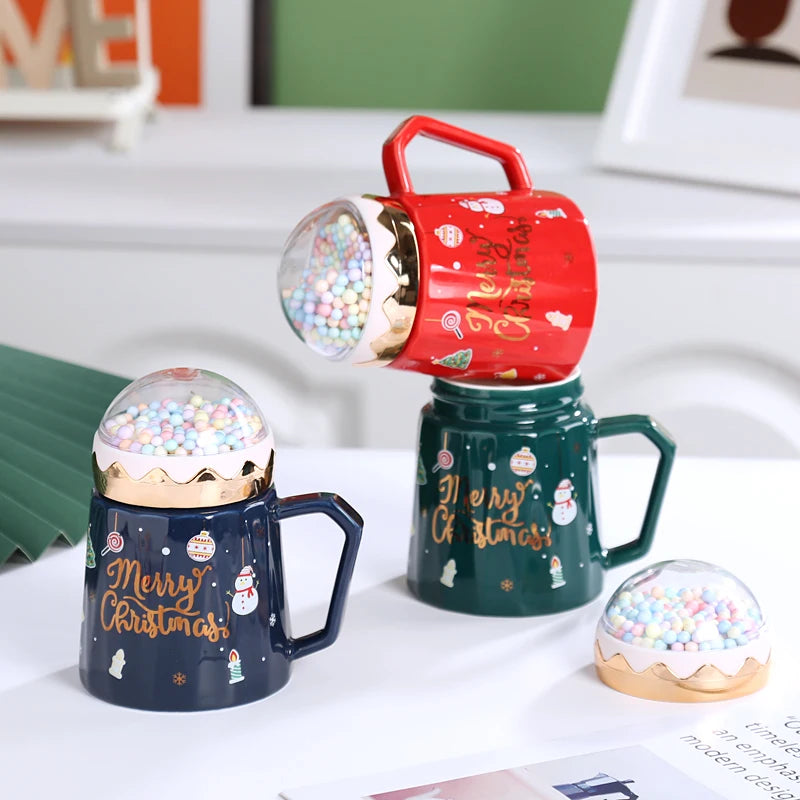 Santa Spoon Mug Set (Lid + Spoon)