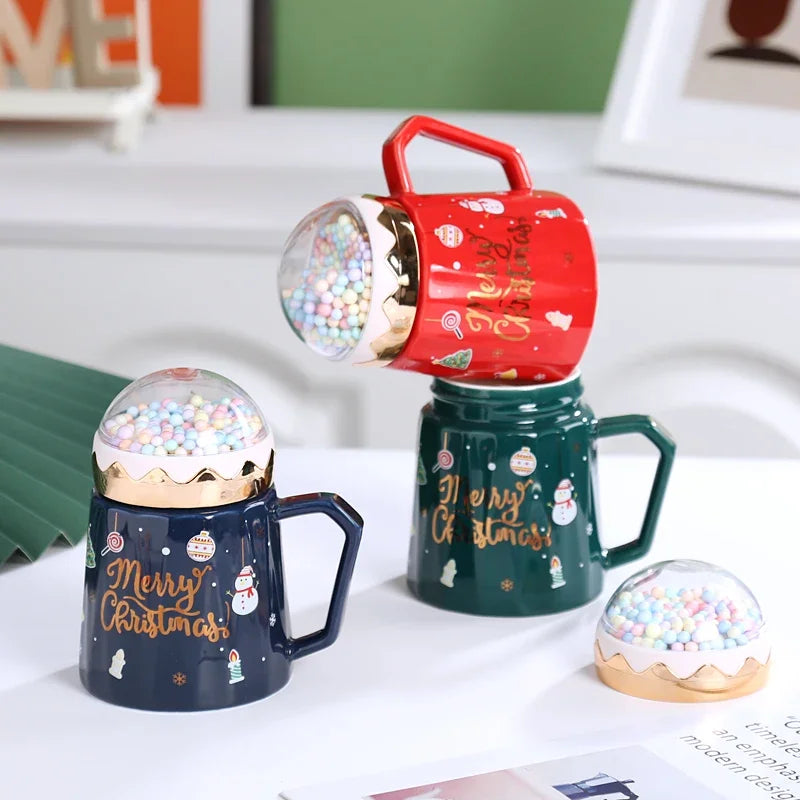 Santa Spoon Mug Set (Lid + Spoon)