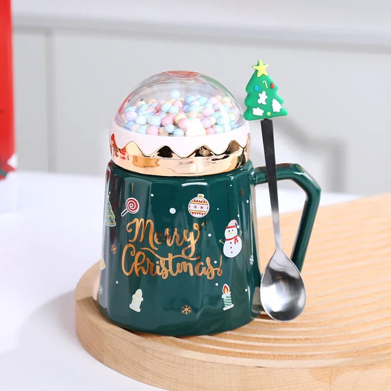 Santa Spoon Mug Set (Lid + Spoon)