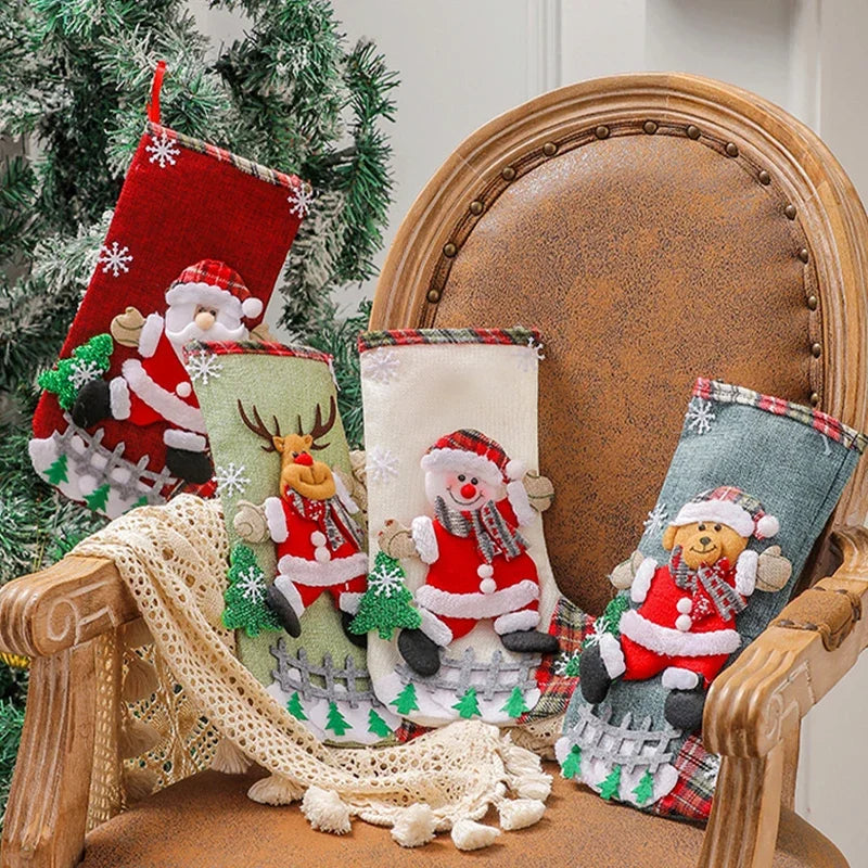 Santa & Snowman Treat Stockings