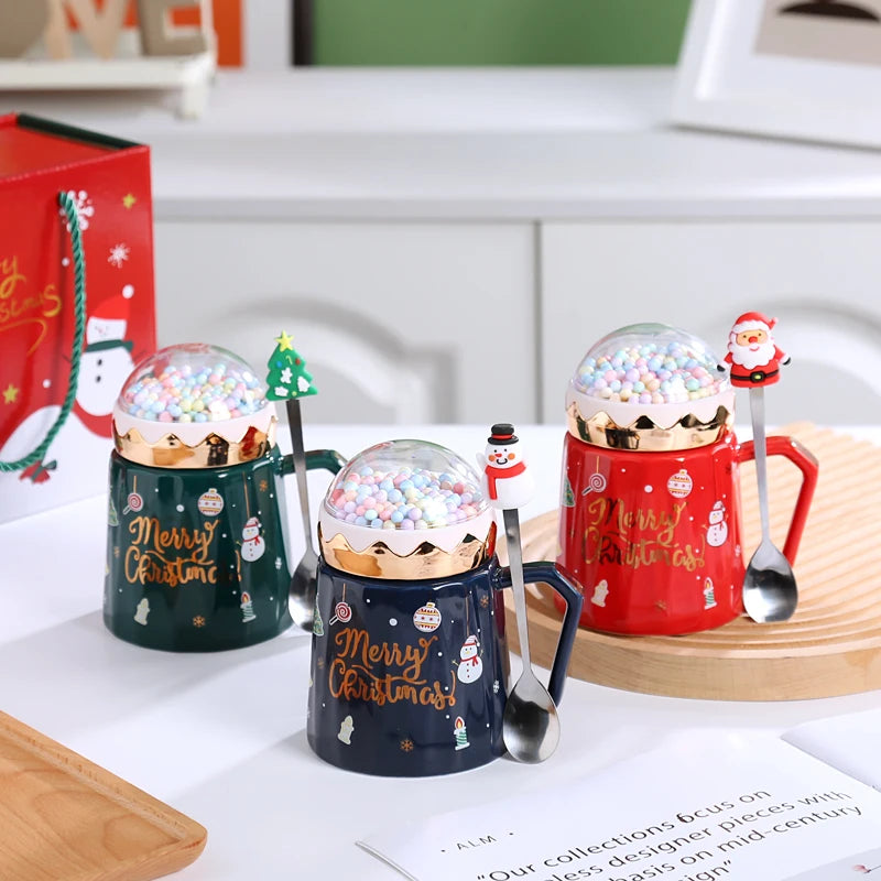 Santa Spoon Mug Set (Lid + Spoon)