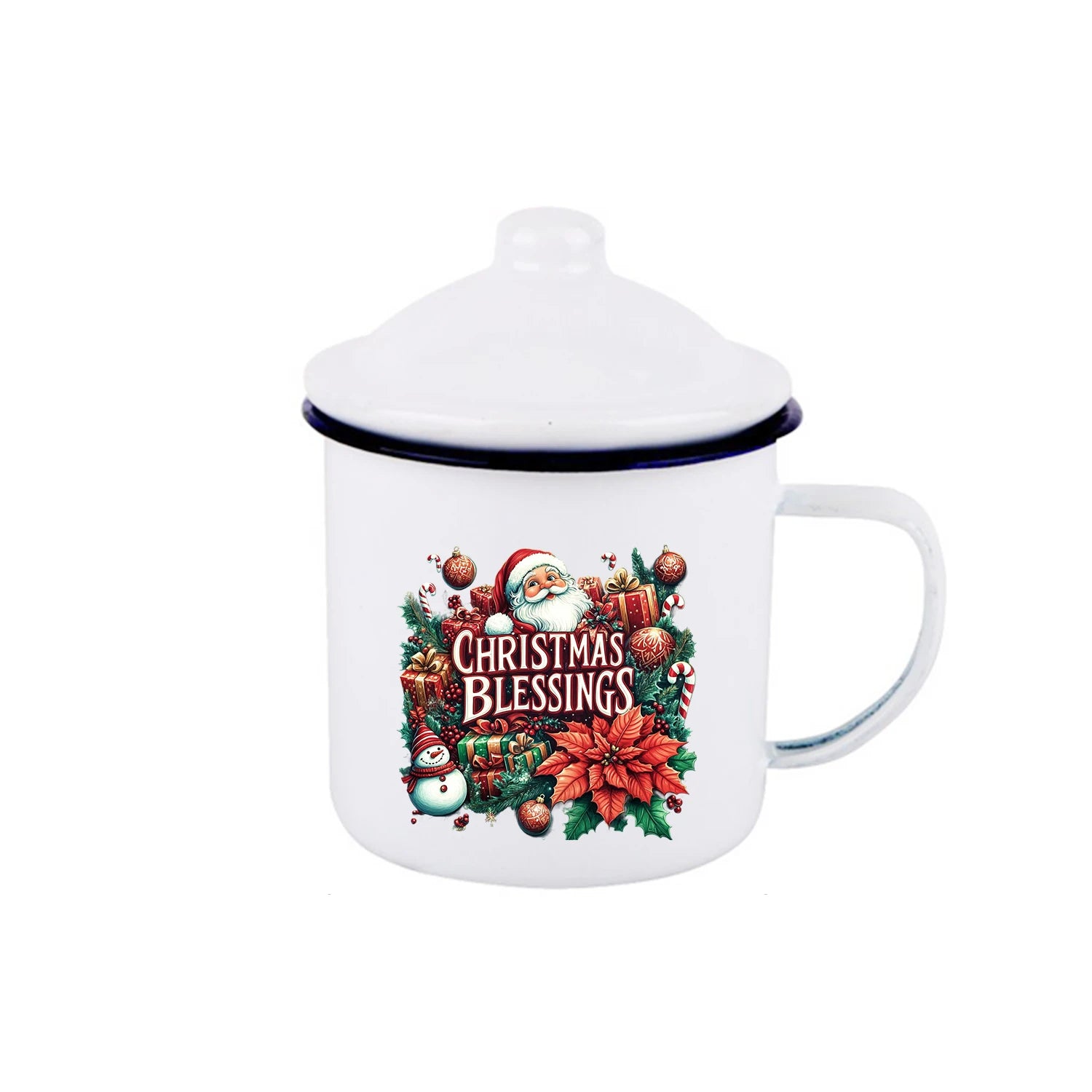 Jolly Santa Enamel Mug