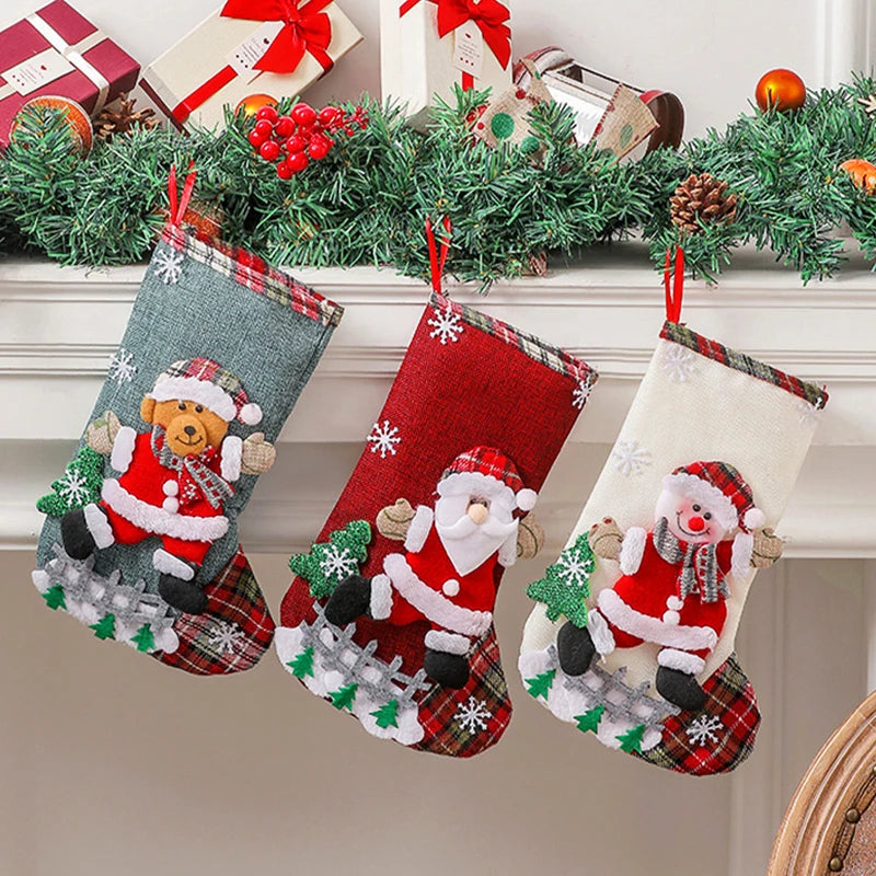 Santa & Snowman Treat Stockings
