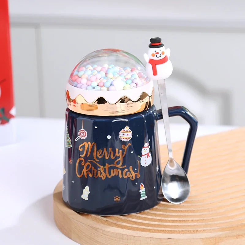 Santa Spoon Mug Set (Lid + Spoon)
