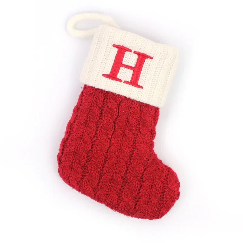Snowflake Letter Cozy Socks