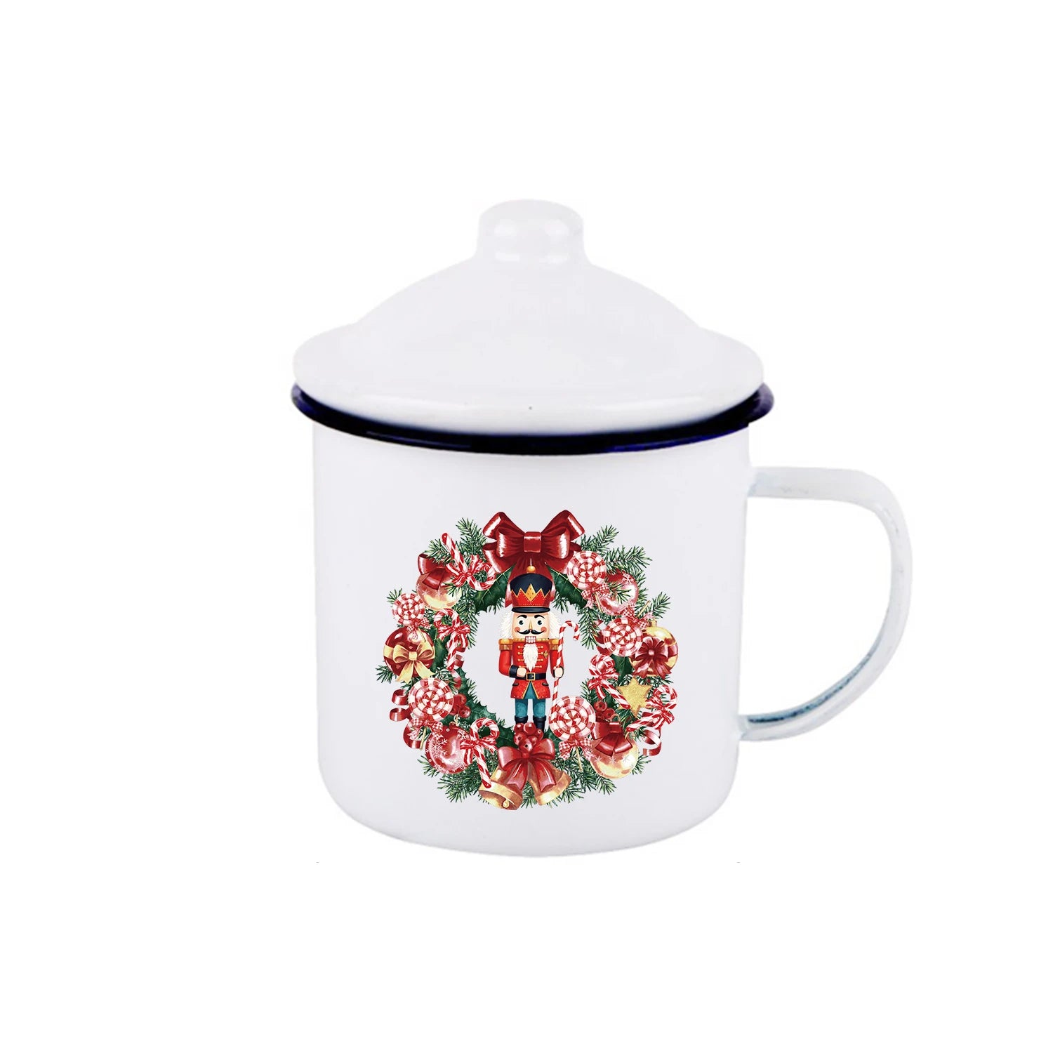 Jolly Santa Enamel Mug