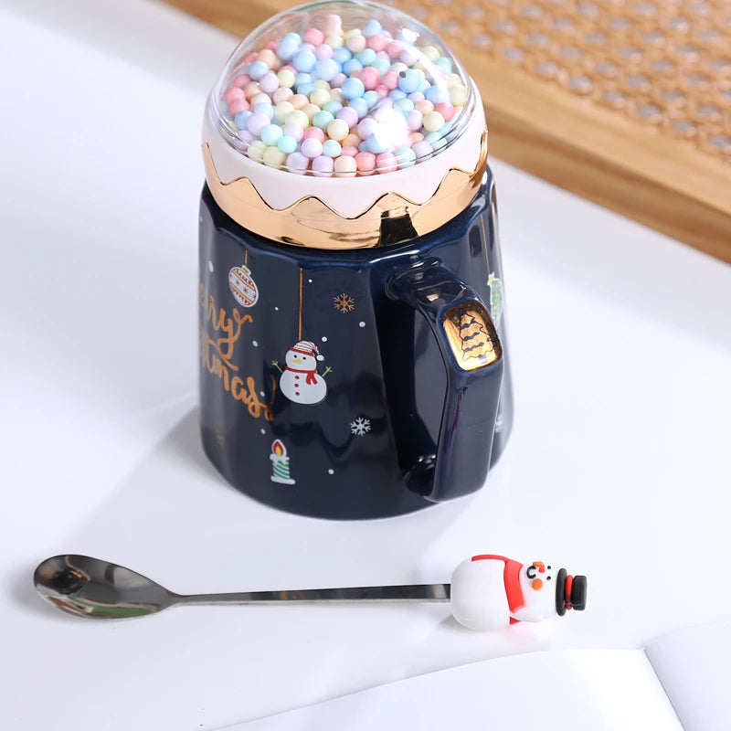 Santa Spoon Mug Set (Lid + Spoon)