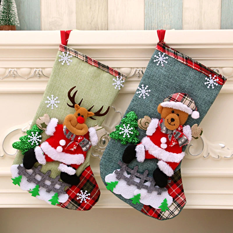 Santa & Snowman Treat Stockings