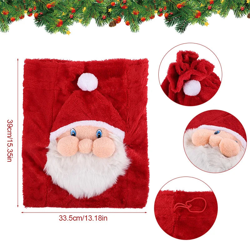 Velvet Santa Treat Bag