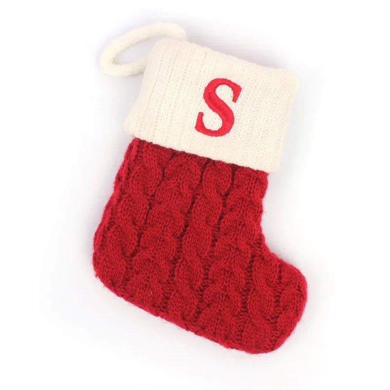 Snowflake Letter Cozy Socks