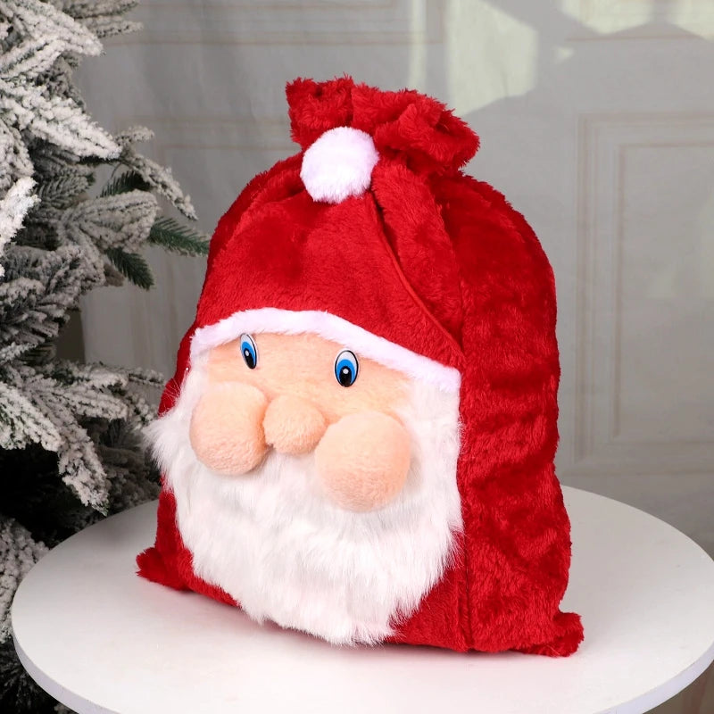 Velvet Santa Treat Bag