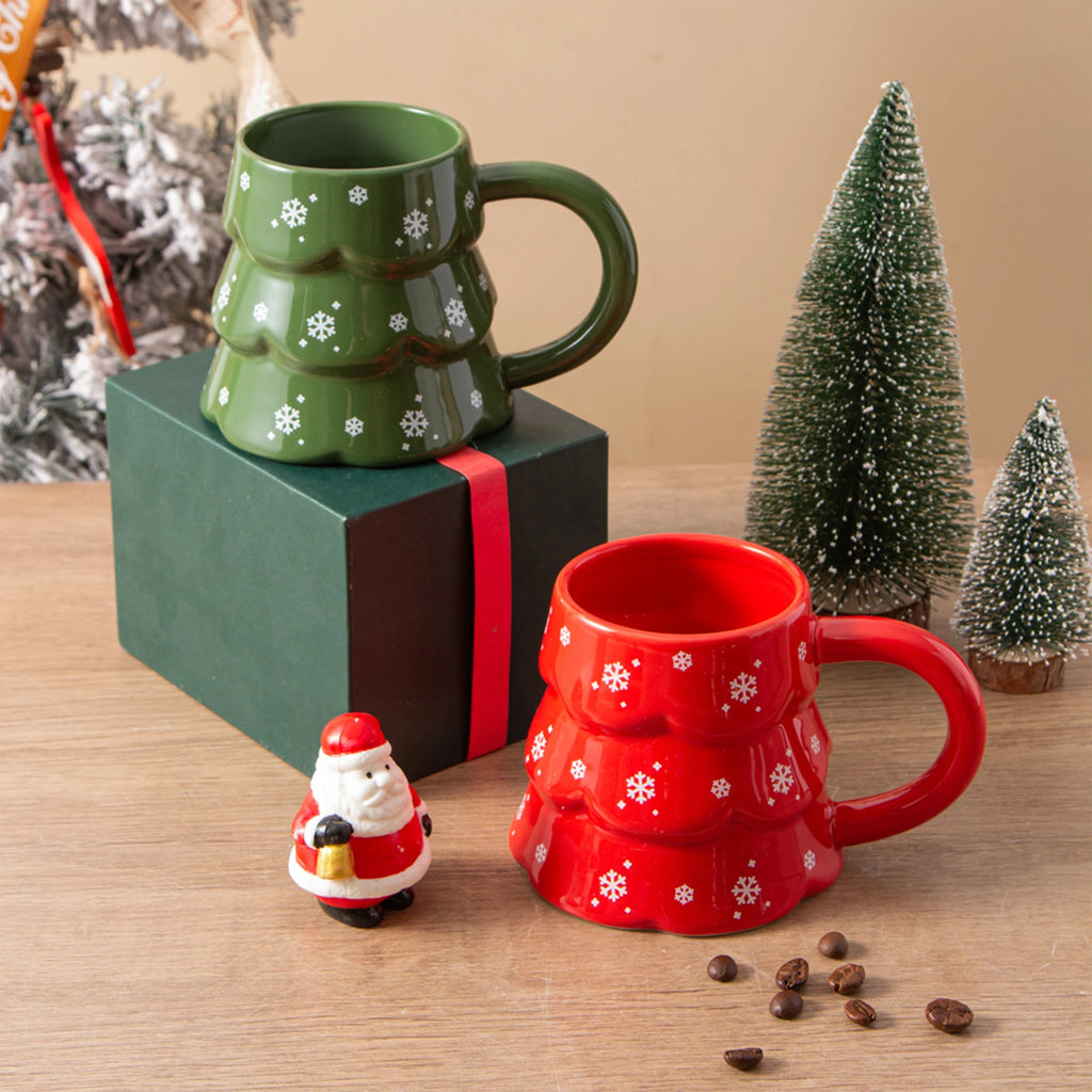 Christmas Tree Sculpted Mug
